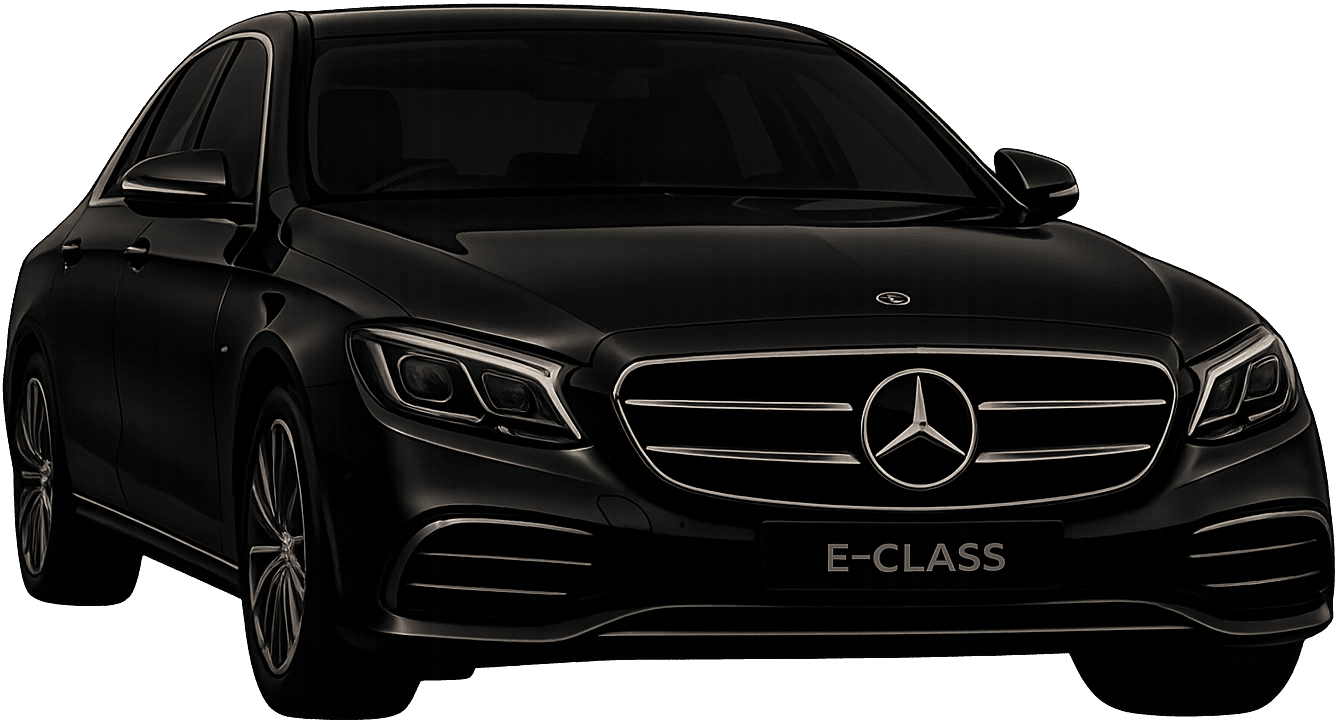 Mercedes-Benz luxury sedan - front three-quarter view